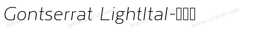 Gontserrat LightItal字体转换
